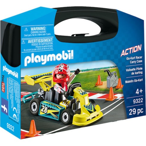 Playmobil Βαλιτσάκι Action Go Kart Racer Carry Case για 4 ετών