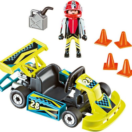 Playmobil Βαλιτσάκι Action Go Kart Racer Carry Case για 4 ετών