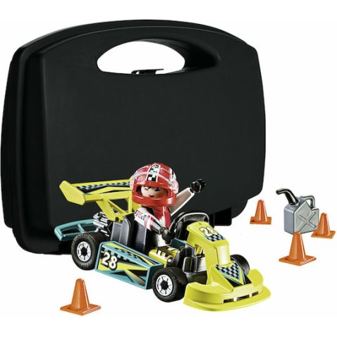 Playmobil Βαλιτσάκι Action Go Kart Racer Carry Case για 4 ετών