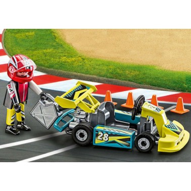 Playmobil Βαλιτσάκι Action Go Kart Racer Carry Case για 4 ετών