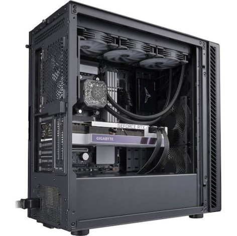 Silverstone Seta Q1 Midi Tower Κουτί Υπολογιστή Μαύρο