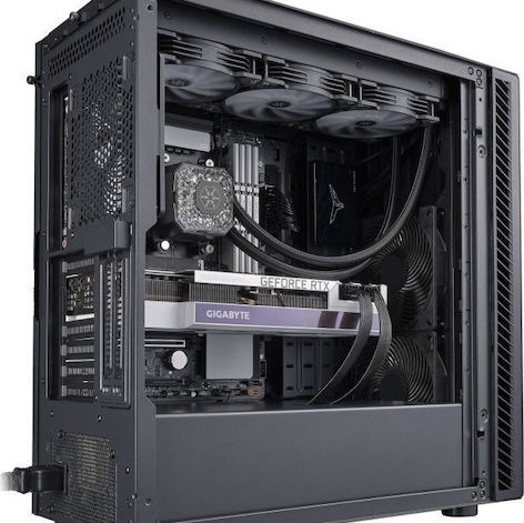Silverstone Seta Q1 Midi Tower Κουτί Υπολογιστή Μαύρο