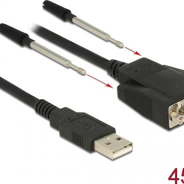 DeLock Καλώδιο USB-A σε RS232 9-pin male 0.45m