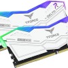 TeamGroup Delta RGB White DDR5 με Module 1x32GB και Ταχύτητα 6400 για Desktop