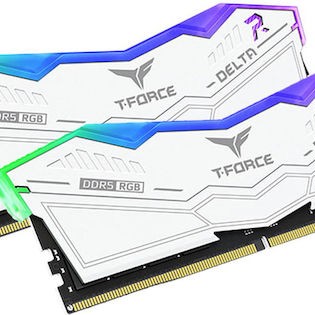 TeamGroup Delta RGB White DDR5 με Module 1x32GB και Ταχύτητα 6400 για Desktop