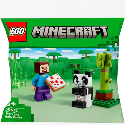 Lego Minecraft Steve & Baby Panda για 6+ Ετών