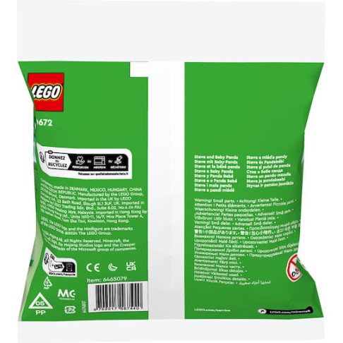 Lego Minecraft Steve & Baby Panda για 6+ Ετών