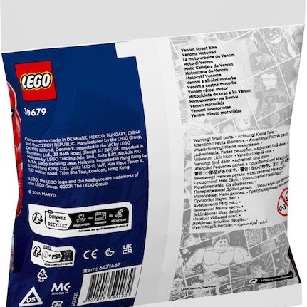 Lego Marvel Venom Street Bike για 7+ Ετών