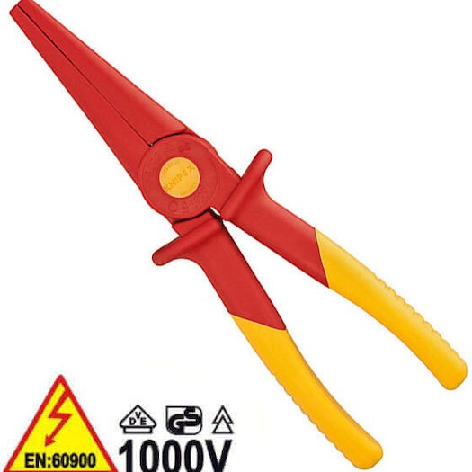 Knipex Μυτοτσίμπιδο Πλατύ Ηλεκτρολόγου Στρογγυλοεπίπεδο Μήκους 220mm
