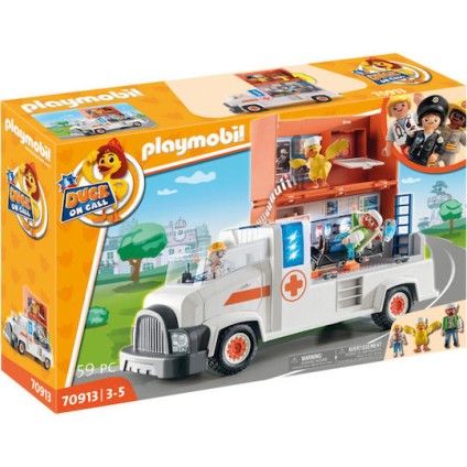 Playmobil Duck On Call Ασθενοφόρο για 3 ετών