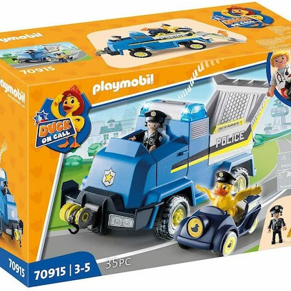 Playmobil Duck On Call 'Oχημα Aστυνομίας Mε Mini Περιπολικό για 3 ετών