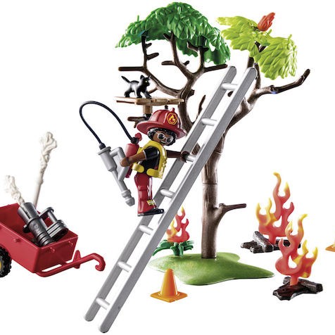 Playmobil Duck On Call Επιχείρηση Πυροσβεστικής: Διάσωση Γάτας! για 3 ετών