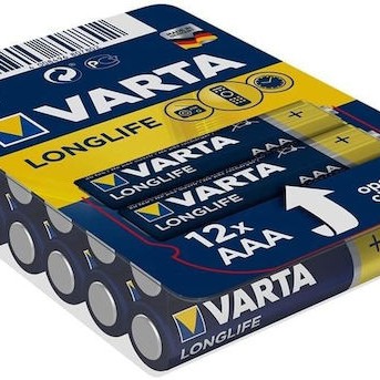 Varta LongLife Αλκαλικές Μπαταρίες AAA 1.5V 12τμχ