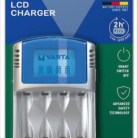 Varta LCD Charger 4 Μπαταριών Ni-MH Μεγέθους AA/AAA σε Γκρι χρώμα