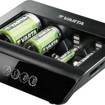 Varta LCD Universal Charger+ 4 Μπαταριών Ni-MH Μεγέθους AA/AAA/9V/D