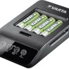 Varta LCD Smart Charger+ 4 Μπαταριών Ni-MH Μεγέθους AA/AAA Σετ με 4x AA 2100mAh