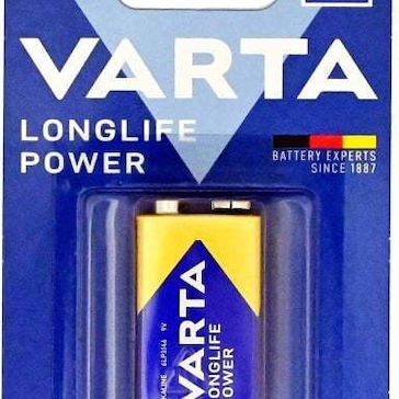 Varta LongLife Power Αλκαλική Μπαταρία 9V 1τμχ