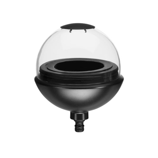 Gardena Κηροπήγιο Γυάλινο σε Μαύρο Χρώμα