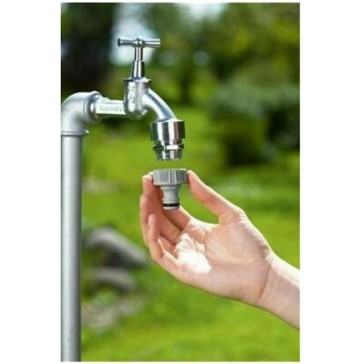 Gardena 18220-50 Ρακόρ Βρύσης με Θηλυκό Σπείρωμα 21mm Γκρι