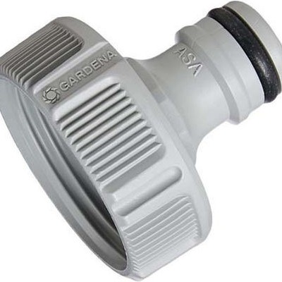 Gardena 18222-50 Ρακόρ Βρύσης με Αρσενικό-Θηλυκό Σπείρωμα 25.4mm Γκρι