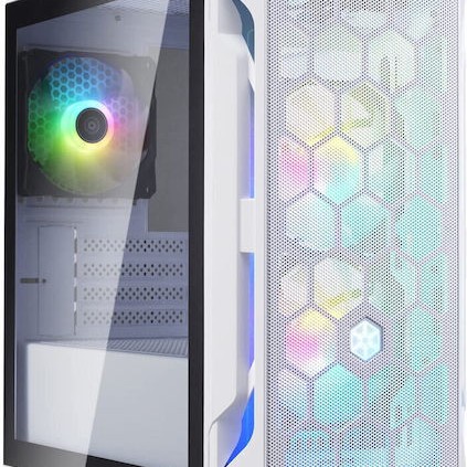 Silverstone FARA H1M PRO Gaming Mini Tower Κουτί Υπολογιστή με Πλαϊνό Παράθυρο Λευκό