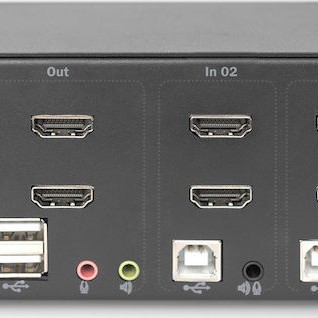 Digitus KVM Switch 2 Port Dual Display 4K HDMI