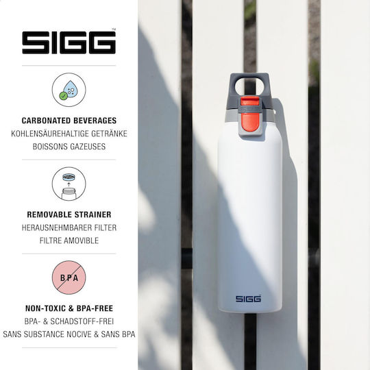 Sigg Μπουκάλι Θερμός Ανοξείδωτο 550ml Λευκό με Λαβή