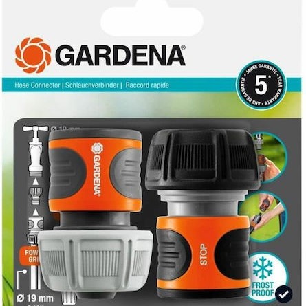 Gardena 18275-20 Ταχυσύνδεσμος 19mm 2τμχ Πορτοκαλί