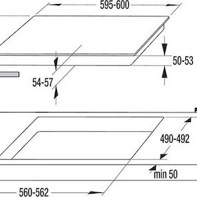 Gorenje Φούρνος άνω Πάγκου 77lt με Κεραμικές Εστίες Π59.5εκ. Μαύρος