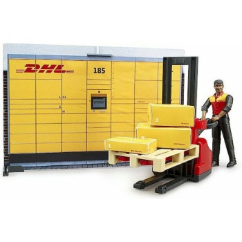 Bruder Παιχνίδι Μινιατούρα Κατάστημα DHL με Υπάλληλο για 4+ Ετών