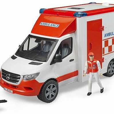 Bruder Σετ με Αυτοκίνητο Ασθενοφόρο με Οδηγό για 3+ Ετών
