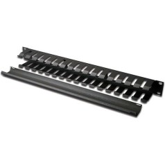 Digitus Cable Management Panel With Detachable Cover For 483 mm Μαύρο