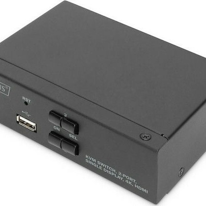 Digitus KVM Switch 2 Port Single Display 4K HDMI