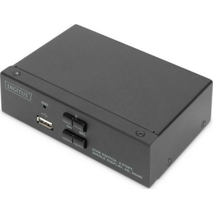 Digitus KVM Switch 2 Port Single Display 4K HDMI