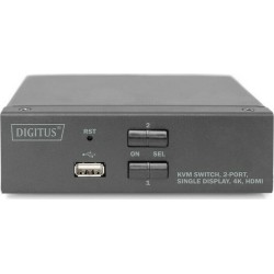 Digitus KVM Switch 2 Port Single Display 4K HDMI