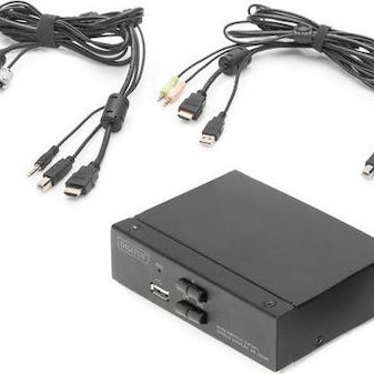 Digitus KVM Switch 2 Port Single Display 4K HDMI