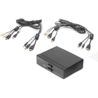 Digitus KVM Switch 2 Port Single Display 4K HDMI