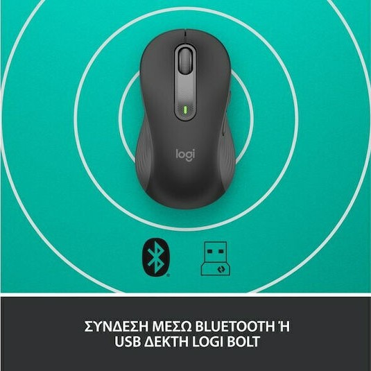 Logitech Signature M650 L Left Ασύρματο Bluetooth Ποντίκι για Αριστερόχειρες Graphite