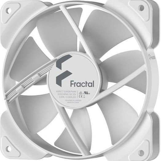 Fractal Design Aspect 12 RGB Case Fan 120mm με Σύνδεση 4-Pin PWM Λευκό