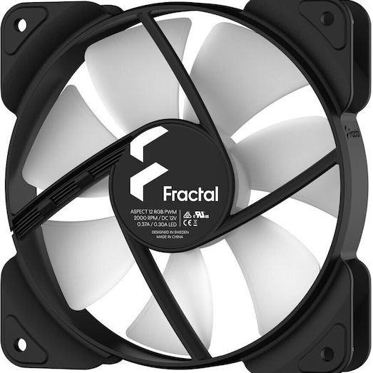 Fractal Design Aspect 12 RGB Case Fan 120mm με Σύνδεση 4-Pin PWM Λευκό