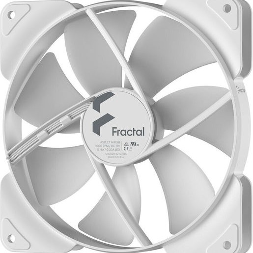 Fractal Design Aspect 14 RGB Case Fan 140mm με Σύνδεση 4-Pin PWM Λευκό