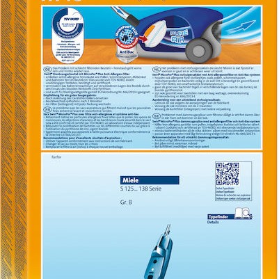 Swirl M48 Σακούλες Σκούπας 4τμχ Συμβατή με Σκούπα Miele