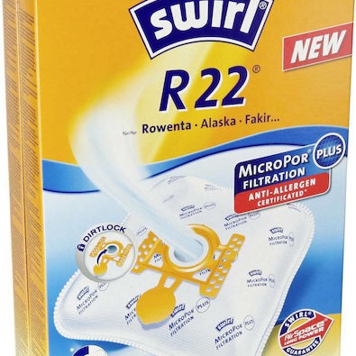 Swirl R22 Σακούλες Σκούπας 4τμχ Συμβατή με Σκούπα Rowenta
