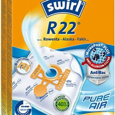 Swirl R22 Σακούλες Σκούπας 4τμχ Συμβατή με Σκούπα Rowenta