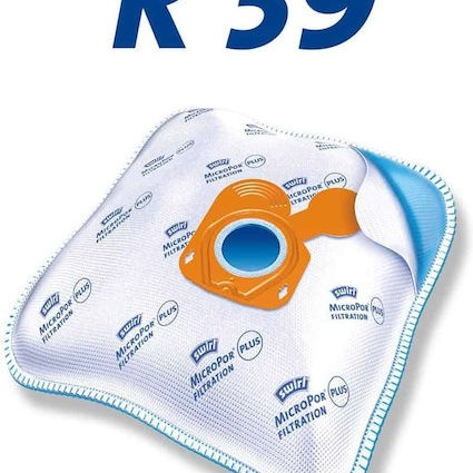 Swirl R39 Σακούλες Σκούπας 4τμχ Συμβατή με Σκούπα Rowenta