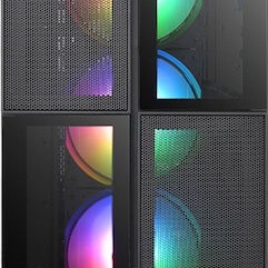 Thermaltake Versa T26 TG Gaming Midi Tower Κουτί Υπολογιστή με Πλαϊνό Παράθυρο και RGB Φωτισμό Μαύρο