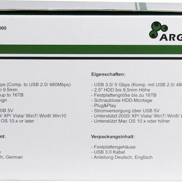 Inter-Tech Argus GD-25000 Θήκη για Σκληρό Δίσκο 2.5