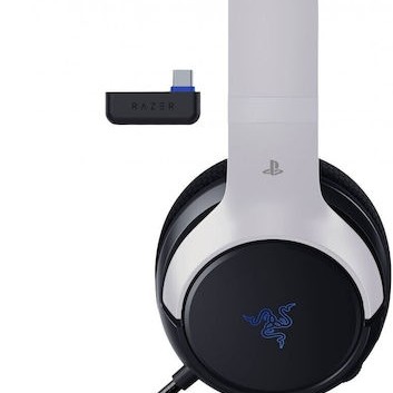 Razer Kaira Hyperspeed PlayStation Ασύρματο Over Ear Gaming Headset με σύνδεση USB Licensed Black/White for PS5 / PC