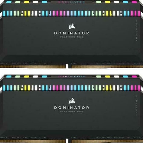 Corsair Dominator Platinum RGB DDR5 64GB RAM με 2x32GB Modules και Ταχύτητα 5200 για Desktop