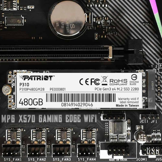 Patriot P310 SSD 480GB M.2 NVMe PCI Express 3.0